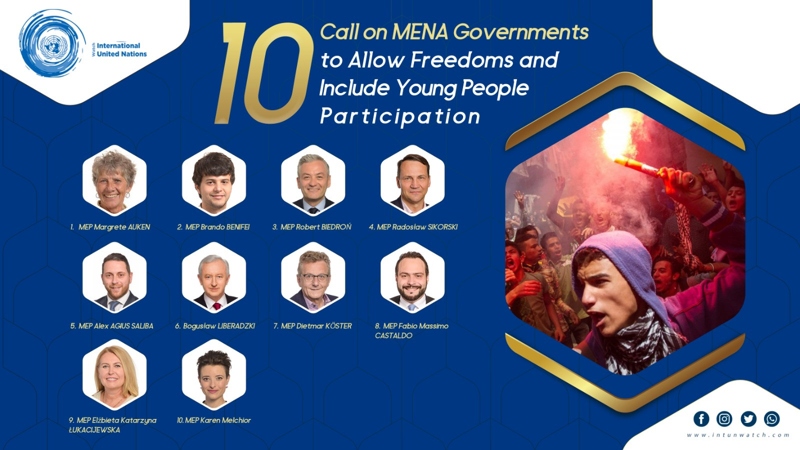  10 MEPs Call on MENA Governments to Allow Freedoms and Include Young People Participation