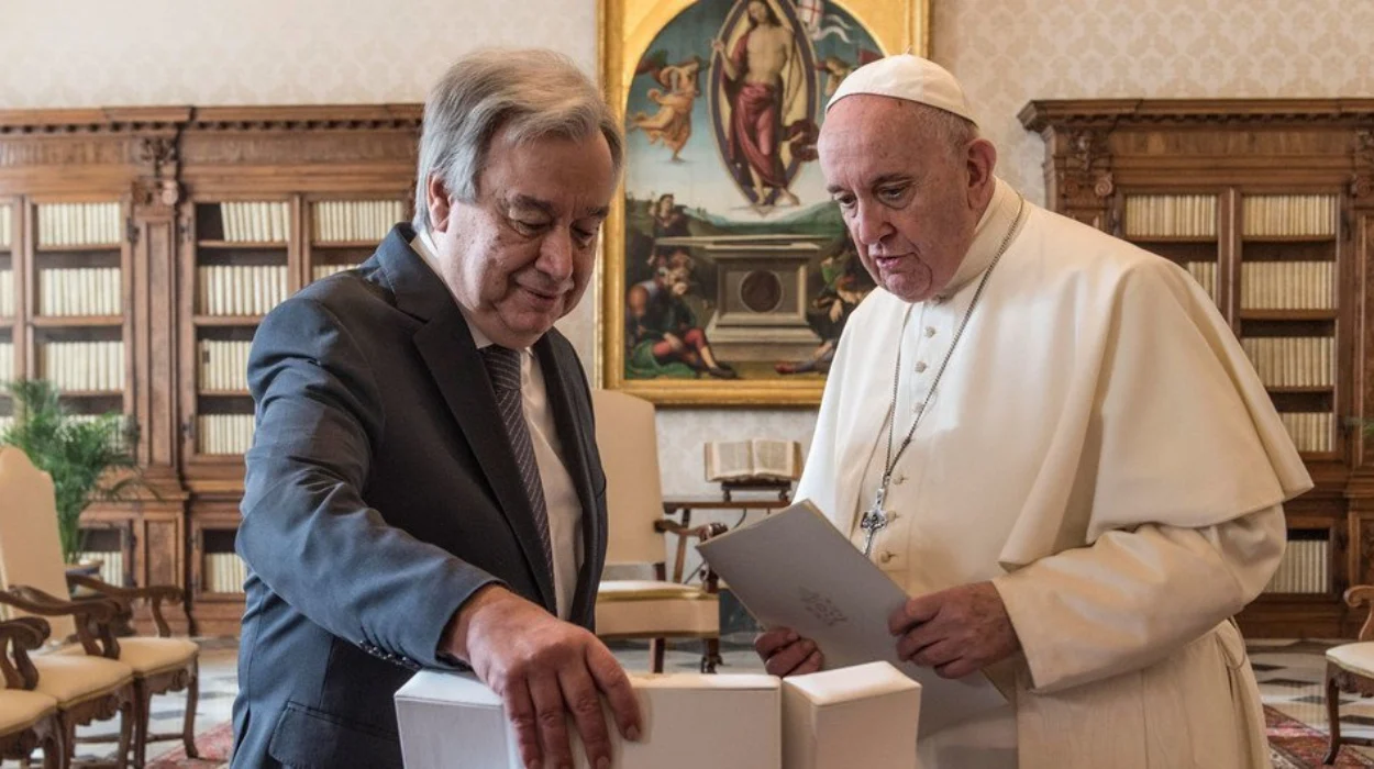 UN secretary-general pays tribute to late Pope Francis